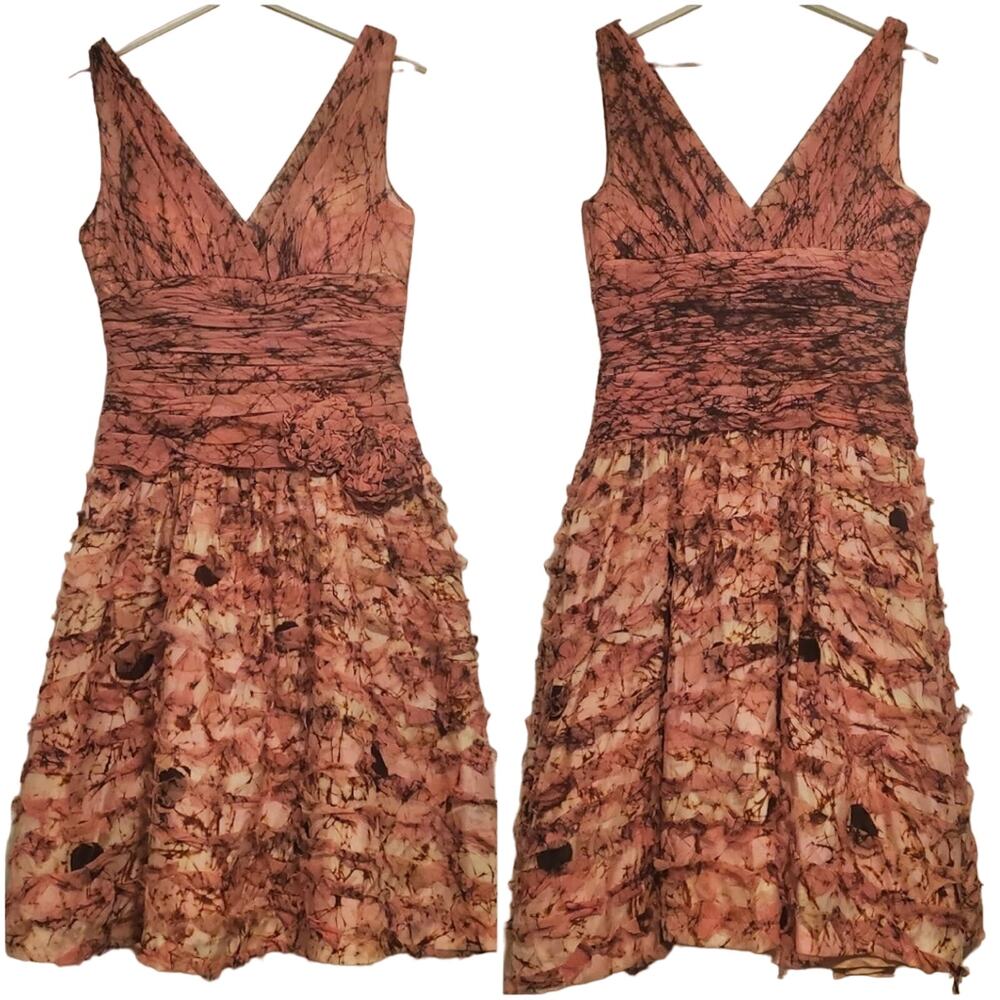 Rickie Freeman Teri Jon Size 10 Silk Formal Mid Length Dress